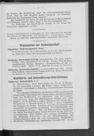 Organisation der Studentenschaft