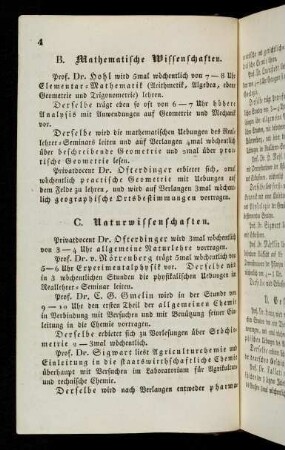4, B. Mathematische Wissenschaften