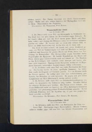 Wissenschaftlicher Abend vom 3. November 1900.