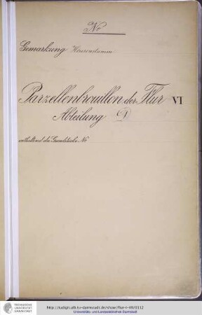 No. 37 Gemarkung Heusenstamm, Flur VI, Abteilung D