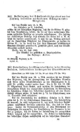 Unterhaltung der Elementarschulen in der Provinz Preußen, insbesondere Leistungen der Staatsbeamten : [V. Elementarschulwesen]