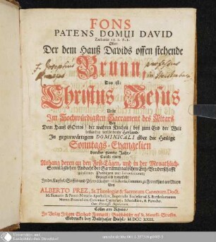 Fons Patens Domui David