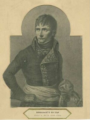 Kaiser Napoleon I. in Uniform mit Schärpe, Brustbild in Halbprofil