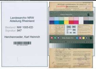 Entnazifizierung Karl Heinrich Herchenroeder , geb. 14.04.1907 (Redakteur)