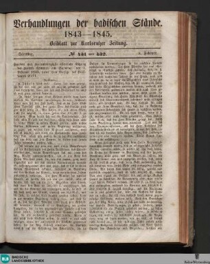 Verhandlungen der badischen Stände, Nr. 431 und 432