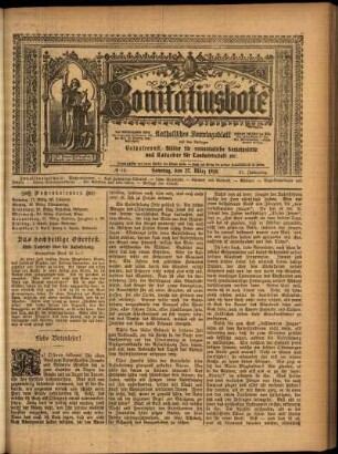Erste Ausgabe vom Sonntag, den 27. März 1910.