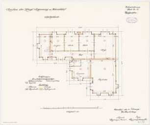 Geschäftsgebäude der Königlichen Regierung, Düsseldorf Stallgebäude: Grundriss DG 1:50