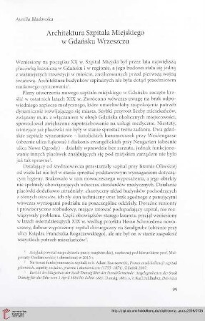 Architektura Szpitala Miejskiego w Gdańsku Wrzeszczu
