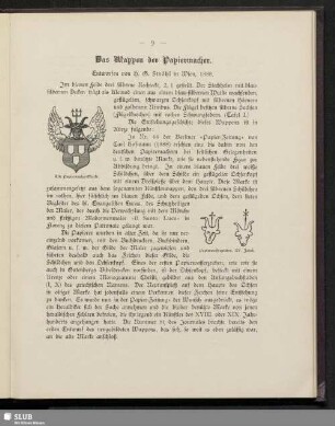 Das Wappen der Papiermacher