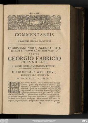 Commentarius In Samuelis Librum Secundum.