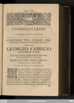 Commentarius In Samuelis Librum Secundum.