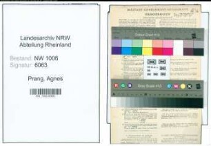 Entnazifizierung Agnes Prang , geb. 27.04.1900 ()