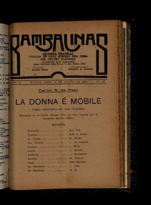 La donna é mobile : pieza grotesca en dos cuadros