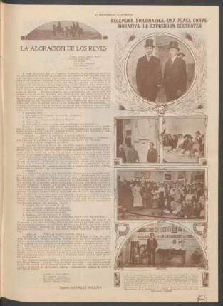 Recepción diplomática. - Una placa conmemorativa. - La exposición Beethoven - [Fotografías]