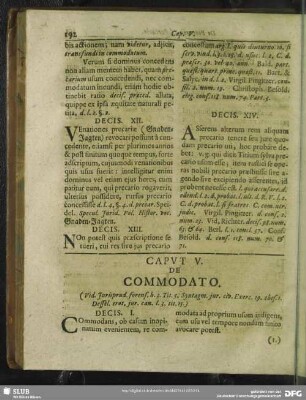 Caput V. De Commodato
