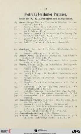 Portraits berühmter Personen (Nr. 289-384)