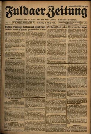 Ausgabe vom Samstag, den 06. März 1926.