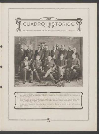 Cuadro histórico - [Ilustración] : El Cuerpo Consular de Montevideo, en al año 93