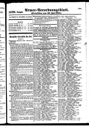 1020.Ausgabe. Dienstag, 20. Juni 1916