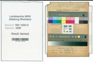 Entnazifizierung Gerhard Streuff , geb. 14.09.1909 (Verw.Beamter)