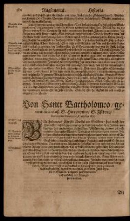 Von Sanct Bartholomeo/ ...