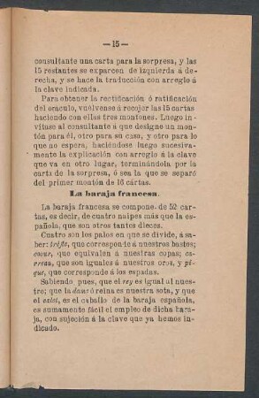 La baraja francesa.