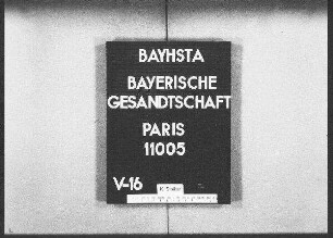 Benary, Walter, Dr. phil., in München, Entleihung von altfranzösischen Handschriften aus der Nationalbibliothek in Paris