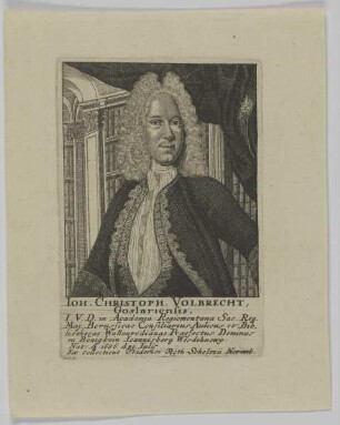 Bildnis des Iohannes Christopherus Volbrecht