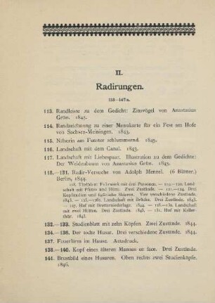 II. Radirungen