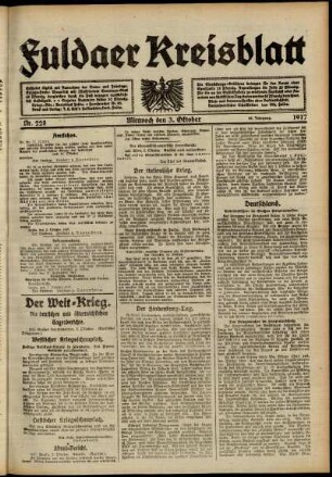 Ausgabe vom Mittwoch, den 03. Oktober 1917.