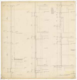 Hochschulbibliothek, Karlsruhe Neubau: Fassadenverkleidung Ost-West Vertikal, 1:10