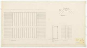1. Kirche Christi Wissenschafter, Karlsruhe: Betonelemente: Ansicht Fensterwand, Schnitte 1:20