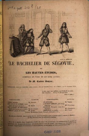 Le bachelier de Ségovie, ou les hautes études : comédie en vers et en cinq actes
