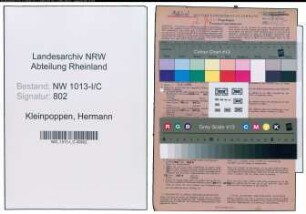 Entnazifizierung Hermann Kleinpoppen , geb. 22.11.1898 (Gastwirt)