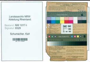 Entnazifizierung Karl Schumacher , geb. 17.07.1897 (Packer)