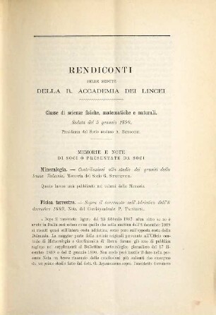 Rendiconti. 6. 1890, Sem. 1