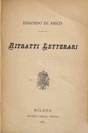 Ritratti letterari