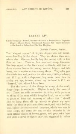 Letter LIV. Kiyôto shopping ...