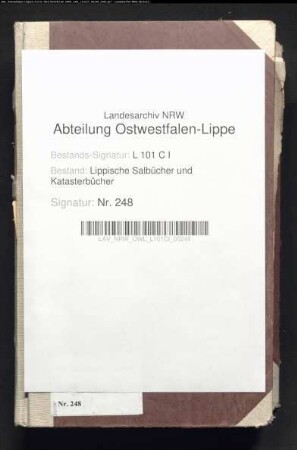 Salbuch der Vogtei Hohenhausen von 1721, Bd. 1