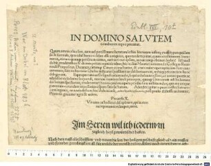 IN DOMINO SALUTEM omnibus ex aequo precatur.