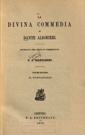 La divina commedia, 2. Il purgatorio