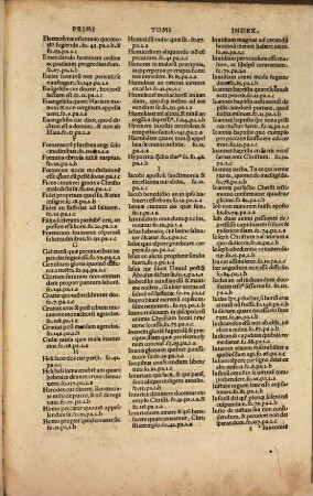 Tomvs ... Opervm Io. Chrysostomi Constantinopolitani, 5,a. Index Super Quinque Tomos Operum Divi Joannis Chrysostomi Episcopi Constantinopolitani