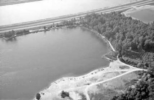 Freistett: Rhein und Baggersee, mit Strand