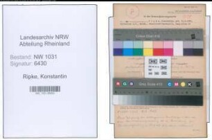 Entnazifizierung Konstantin Ripke , geb. 31.01.1881 ()