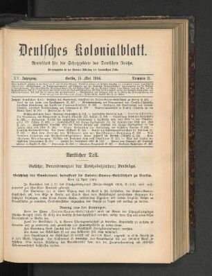 Nummer 11, 15. Mai