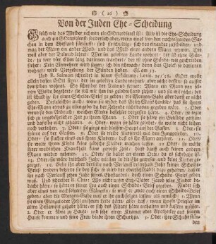 Von der Juden Ehe-Scheidung