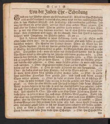 Von der Juden Ehe-Scheidung