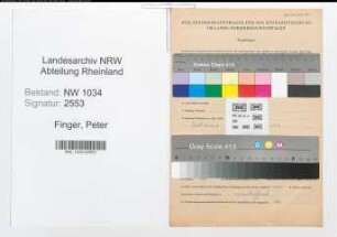 Entnazifizierung Peter Finger , geb. 22.02.1902 (Inspektor)