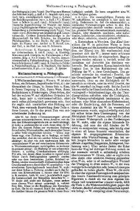 Weltanschauung u. Pädagogik