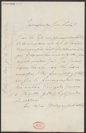 Brief an Ludwig Strecker  an B. Schott's Söhne : 10.08.1883